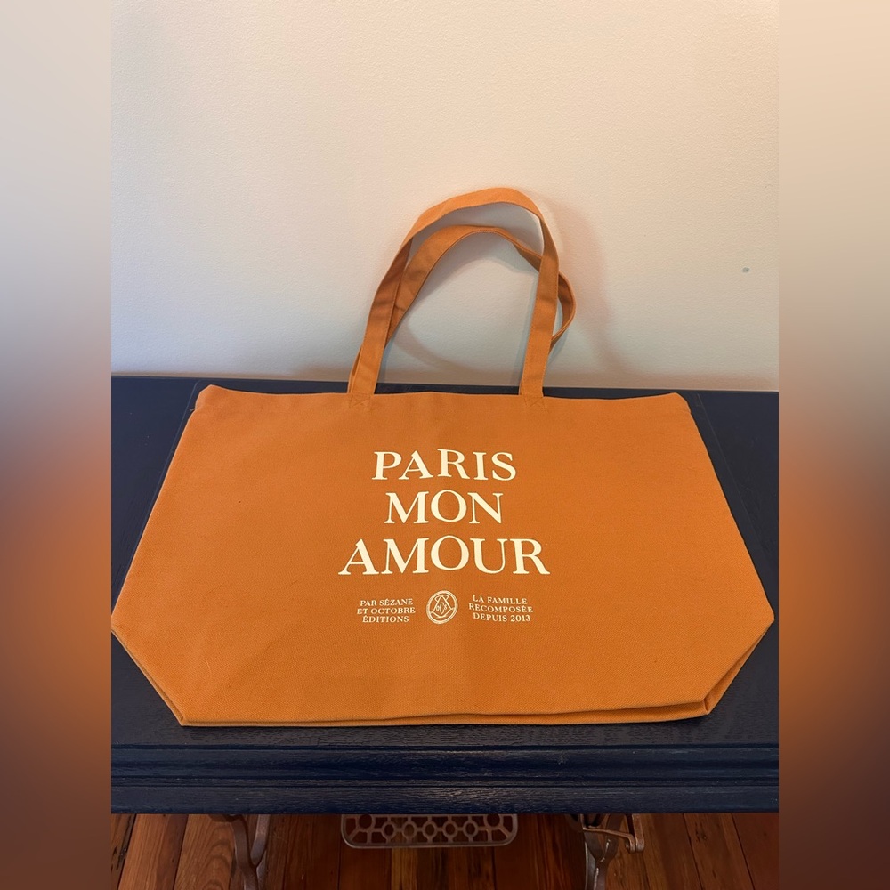 Sézane ‘Paris Mon Amour' Canvas Tote - Picture 2 of 3